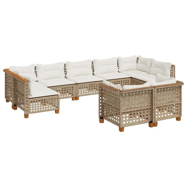 vidaXL Garden Sofa Set Beige