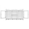 vidaXL Wall Shelf White Painted MDF, Glass Medium Wall Shelf