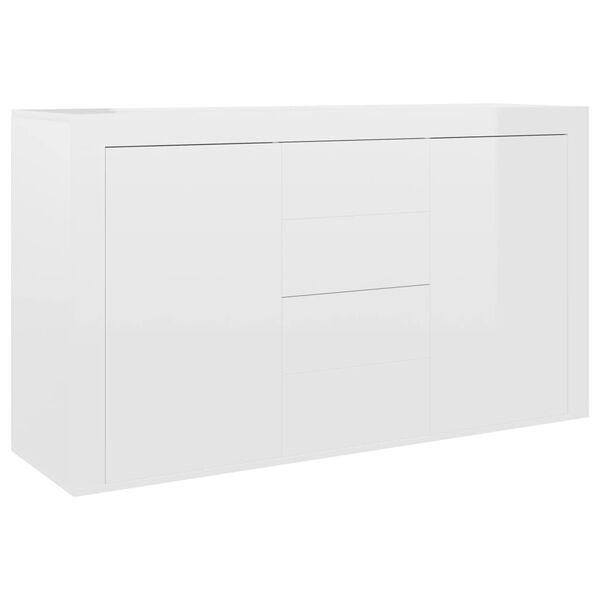 vidaXL Sideboard High gloss white Engineered wood Medium Sideboard