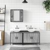 vidaXL Bathroom Cabinet Set Grey Sonoma