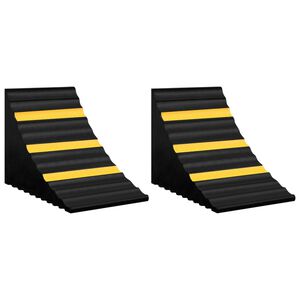 vidaXL Wheel Chocks 2 pcs 11.4x6.3x7.5" Rubber