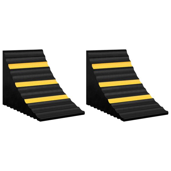 vidaXL Wheel Chocks 2 pcs 11.4x6.3x7.5" Rubber