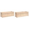 vidaXL Garden Planter Set of 2 Natural wood Solid pine wood