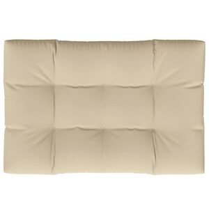 vidaXL Pallet Cushion Beige Fabric (100% polyester) 47.2x31.5x4.7 in