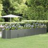 vidaXL Garden Raised Bed Grey Powder-coated steel Large Durable