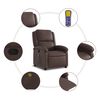 vidaXL Massage Recliner Chair Brown