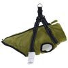 vidaXL Dog Coat Army green Polyester 2XL Adjustable Armrests