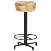 vidaXL Bar Stool Set of 2 Natural Wood and Black