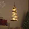 vidaXL Christmas Tree with 30 LEDs Natural 35.43 in Solid Ash Wood