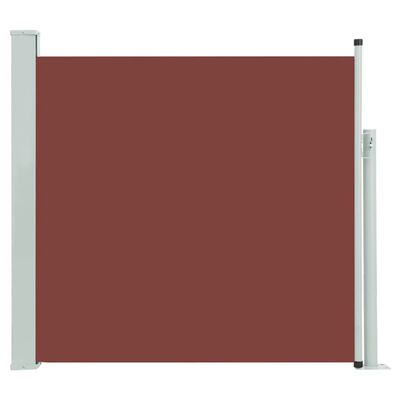 vidaXL Patio Retractable Side Awning 66.9"x118.1" Brown