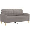 vidaXL Sofa Set Taupe Polyester, Metal, Textilene, Plywood 2-Seater Sofa