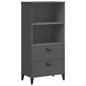 vidaXL Bookshelf Anthracite grey Engineered wood, plastic Medium
