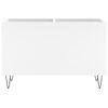 vidaXL Record Cabinet White Engineered wood, iron Medium Record Cabinet