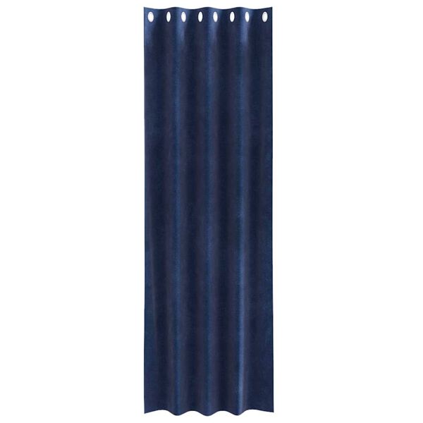 vidaXL Blackout Curtains 2 pcs Dark Blue 55.12 x 96.46 in Velvet