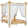 vidaXL Canopy Bed without Mattress 55.1"x78.7" Bamboo