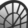 vidaXL Garden Mirror Black Iron Large Decorative Inlays Garden Mirror