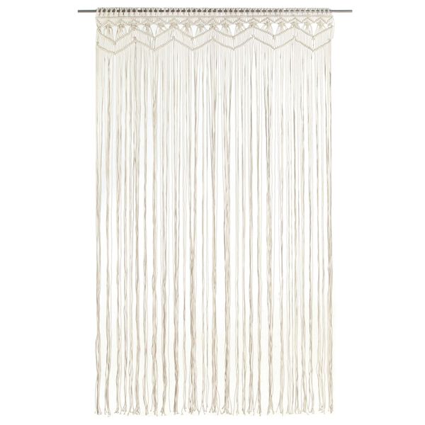 vidaXL Macrame Curtain 55.1x94.5" Cotton