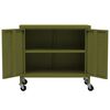 vidaXL Storage Cabinet Olive Green Steel Medium Storage Cabinet