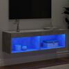 vidaXL TV Stand with LED Lights Concrete Gray 39.4"x11.8"x11.8"