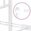 vidaXL Bed Frame White Steel Twin Bed Frame Rectangular Modern