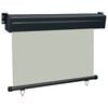 vidaXL Balcony Side Awning Grey Steel, Aluminum, Polyester 33.5 x 98.4 in