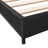 vidaXL Bed Frame Black Engineered Wood Small Double Durable Bed Frame