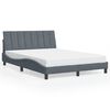 vidaXL Bed Frame Dark grey Velvet Double Bed Frame Rectangular