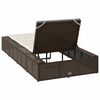 vidaXL Sunbed with Floating Cushion Brown Poly Rattan