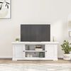 vidaXL TV Cabinet White Engineered Wood Medium TV Cabinet Rectangular
