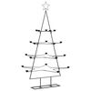 vidaXL Metal Christmas Tree Black Powder-coated steel 55.1 in tall