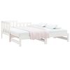 vidaXL Day Bed White Solid pine wood Full