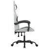 vidaXL Gaming Chair White and Black Faux Leather