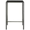 vidaXL Bar Table Grey PE Rattan Medium Durable Bar Table Square