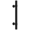 vidaXL Cabinet Handle Set of 10 Black Stainless Steel 5.9 In Length