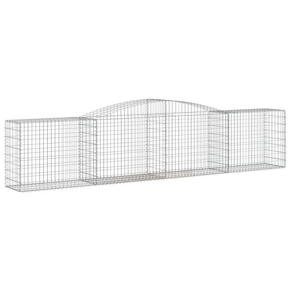 vidaXL Gabion Basket Set of 9 Silver Galvanized Iron Large Durable