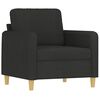 vidaXL Sofa Set Black Fabric (100% polyester), metal, textilene, plywood