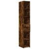 vidaXL Slim Storage Cabinet Smoked Oak Engineered Wood Slim