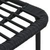 vidaXL Garden Chair Set of 2 Black PE Rattan, Powder-Coated Steel