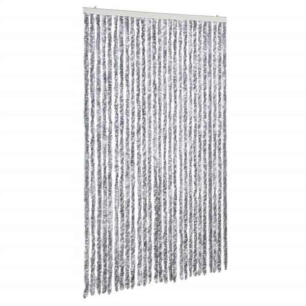 vidaXL Insect Curtain White and Grey 46.5x86.6" Chenille