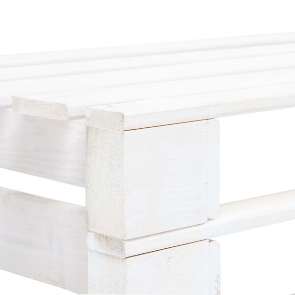 vidaXL Pallet Bench White Impregnated pine wood Medium Durable