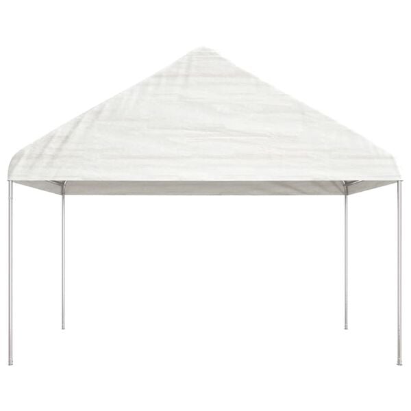 vidaXL Gazebo With Roof White PE (Polyethylene), Steel Large Durable