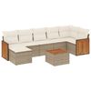 vidaXL Garden Sofa Set Beige PE rattan Modular Garden Sofa Set