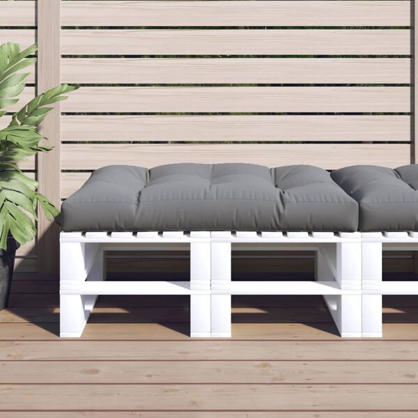 vidaXL Pallet Cushion Gray 100% polyester 47.2x31.5x4.7 in