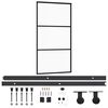 vidaXL Sliding Door with Hardware Set ESG Glass&Aluminium 40.2x80.7"(151010+145263)