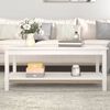 vidaXL Coffee Table White Solid Pine Wood Medium Coffee Table