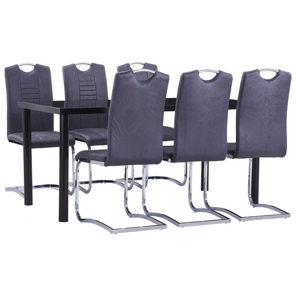vidaXL Dining Set Grey