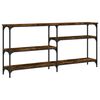 vidaXL Console Table Smoked Oak 63.0x11.4x29.5" Engineered Wood