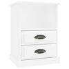 vidaXL Bedside Cabinet Set of 2 High gloss white Engineered wood