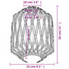 vidaXL Lamp Shade Black Iron, Paper Ø9.1 in x 11.0 in Decorative Inlays