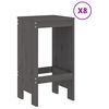 vidaXL Garden Bar Set Grey Solid pine wood Large Minimalistic